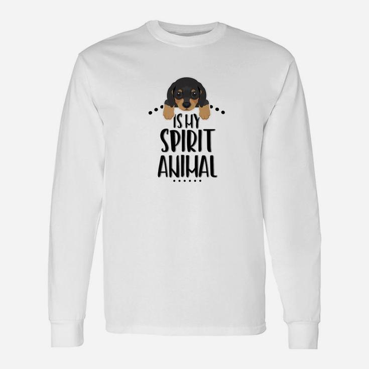 Dachshund Is My Spirit Animal Dog Lover, gifts for dog lovers Long Sleeve T-Shirt