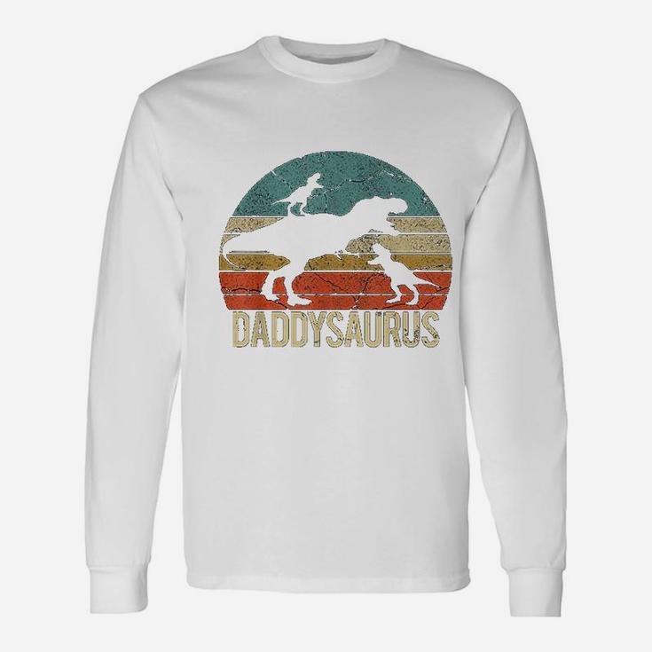 Daddy Dinosaur Daddysaurus 2 Two Christmas Long Sleeve T-Shirt