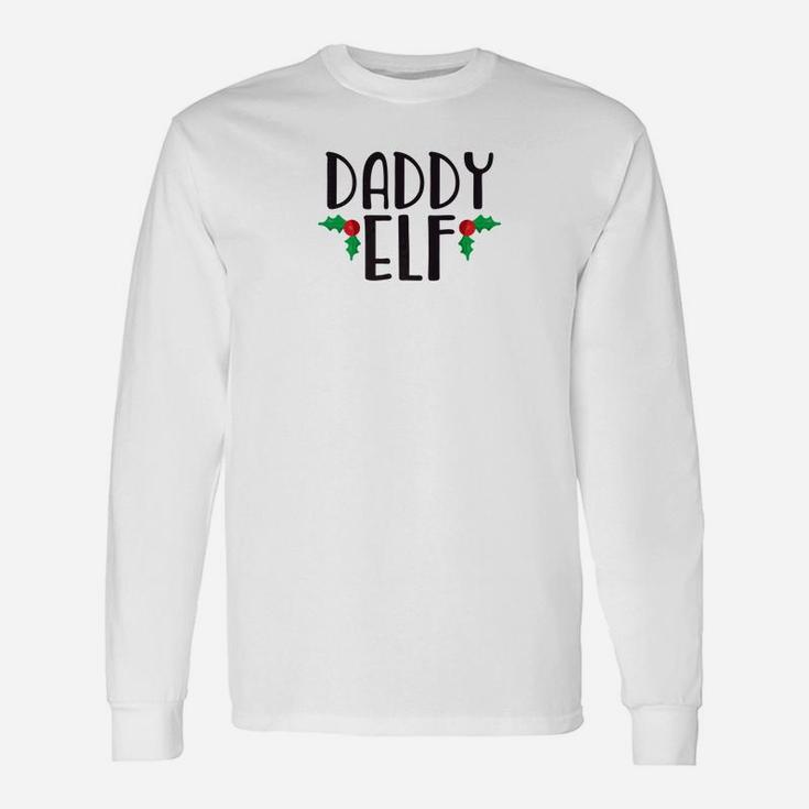 Daddy Elf Shirt Cute Christmas Elf Long Sleeve T-Shirt