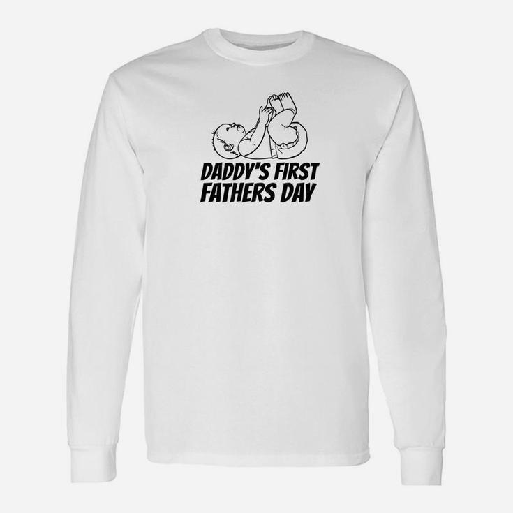 Daddys First Fathers Day Dad Christmas Long Sleeve T-Shirt