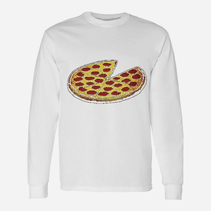 Dads Pizza Pie And Slice Dad Long Sleeve T-Shirt