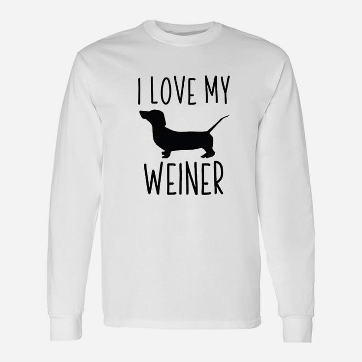Dog For Men I Love My Weiner Dachshund Long Sleeve T-Shirt