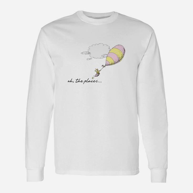 Dr Seuss Oh The Places You'll Go Oh, The Places Balloon Long Sleeve T-Shirt