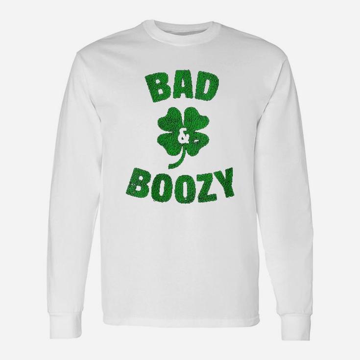 Drinking St Patricks Day Bad And Boozy Bachelorette Long Sleeve T-Shirt