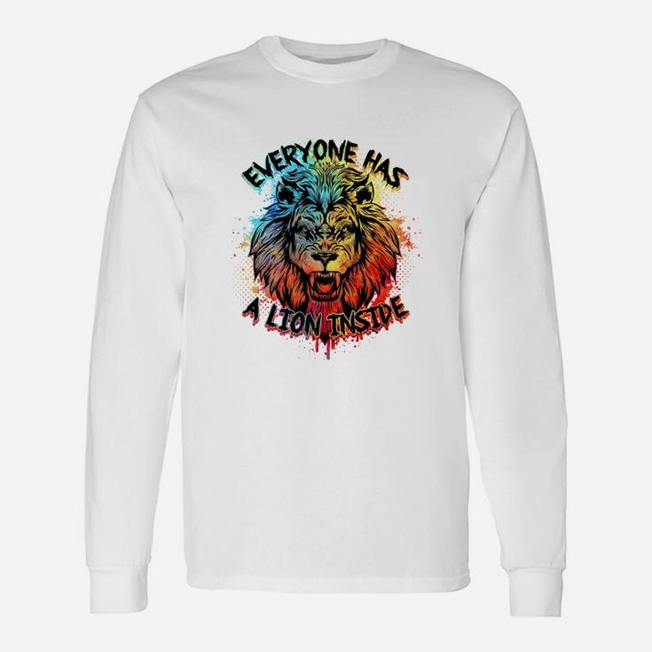 Everyone Has A Lion Inside Coolest Lion Coloured Lion Long Sleeve T-Shirt