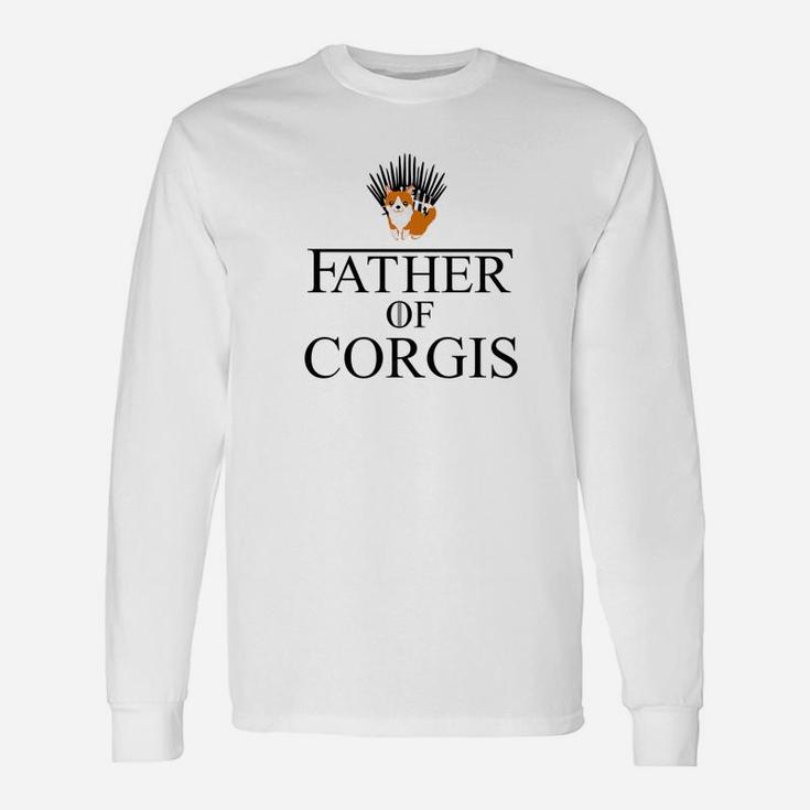 Father Of Corgis Dog Dad Fathers Day Men Premium Long Sleeve T-Shirt