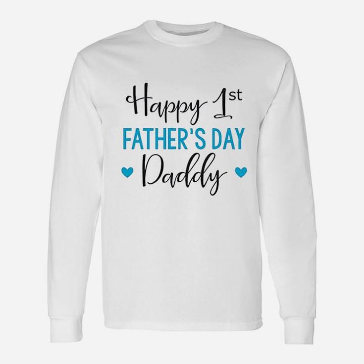 Fathers Day Baby Happy First Fathers Day Daddy Baby Long Sleeve T-Shirt
