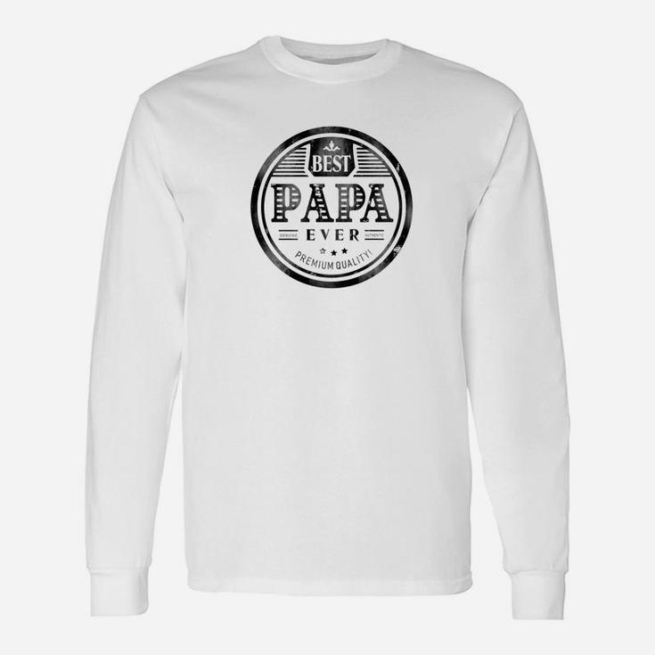 Fathers Day Best Papa Ever Grandfather Dad M Long Sleeve T-Shirt
