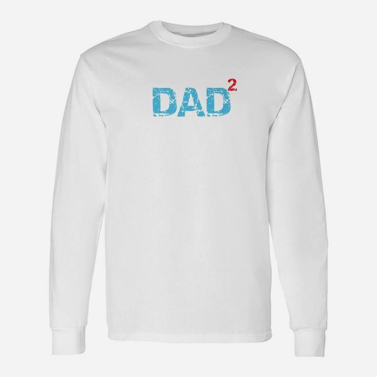Fathers Day Dad Squared 2 Father Of Two Twins Premium Long Sleeve T-Shirt