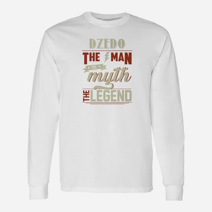 Fathers Day Grandpa Dzedo The Man Myth Legend Premium Long Sleeve T-Shirt