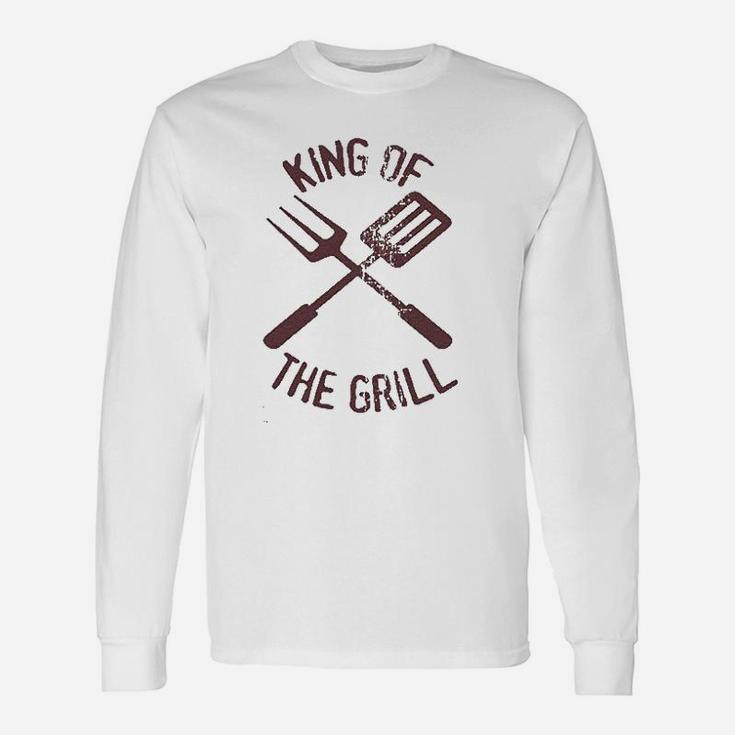 Fathers Day King Of The Grill, dad birthday gifts Long Sleeve T-Shirt