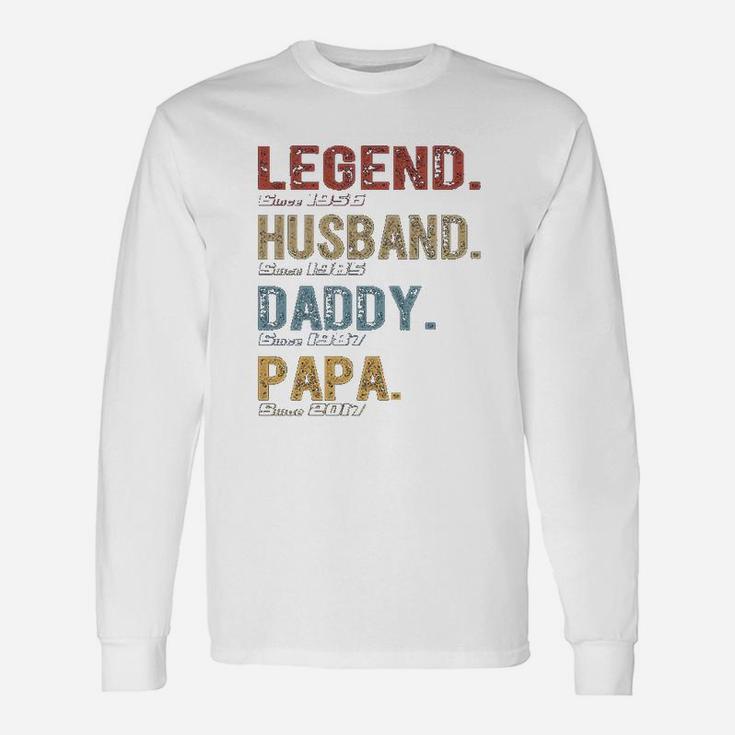 Fathers Day Legend Husband Daddy Papa Long Sleeve T-Shirt
