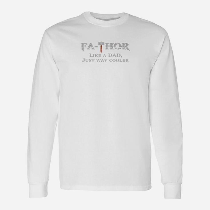 Fathor Fathers Day Papa Daddy As Hero Premium Long Sleeve T-Shirt
