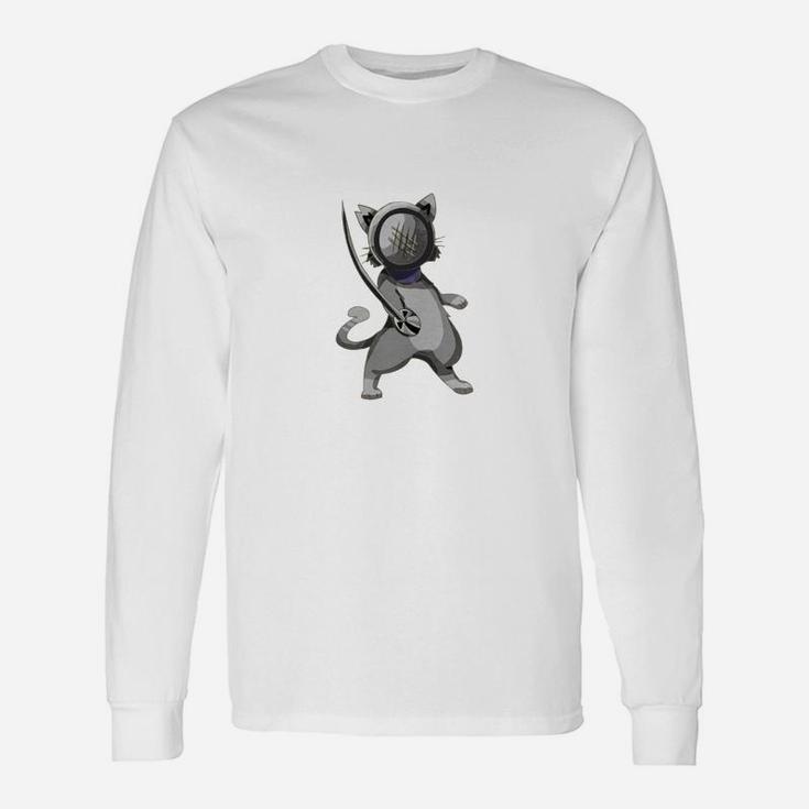 Fencing Cat Fencing Long Sleeve T-Shirt