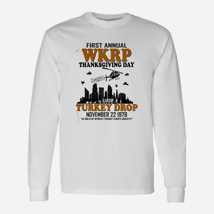 First Annual Wkrp Thanksgiving Day Turkey Drop Vintage Long Sleeve T-Shirt