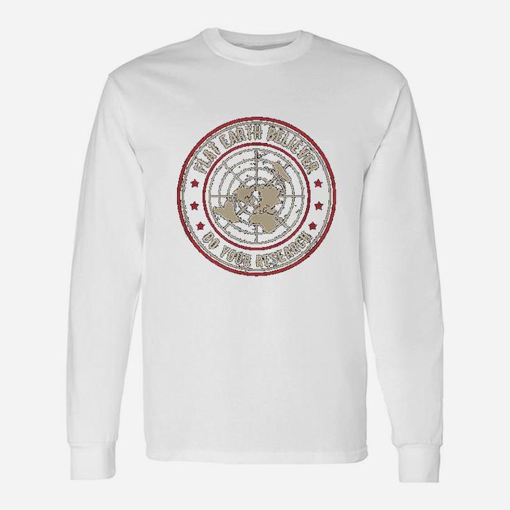 Flat Earth Believer Research Society Long Sleeve T-Shirt
