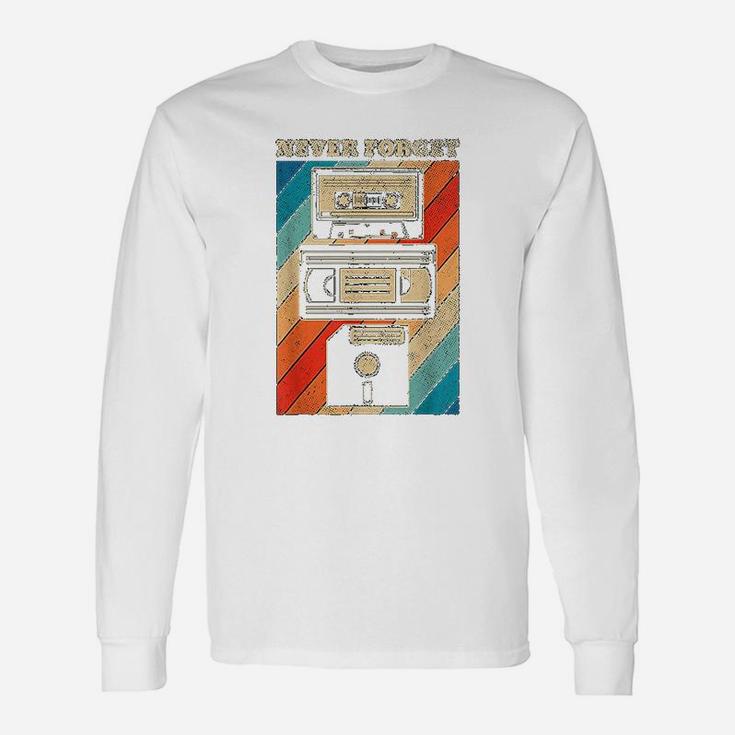 Vintage Never Forget I Cassette Audio Vidéo VHS' T-shirt Manches Longues Premium Homme - Foto 2