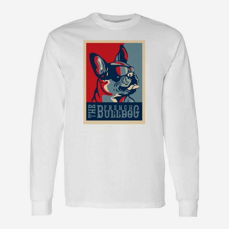 French Bulldog Frenchie Friends Retro Style Long Sleeve T-Shirt