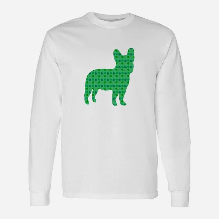 French Bulldog St Patricks Day Shamrock Dog Long Sleeve T-Shirt