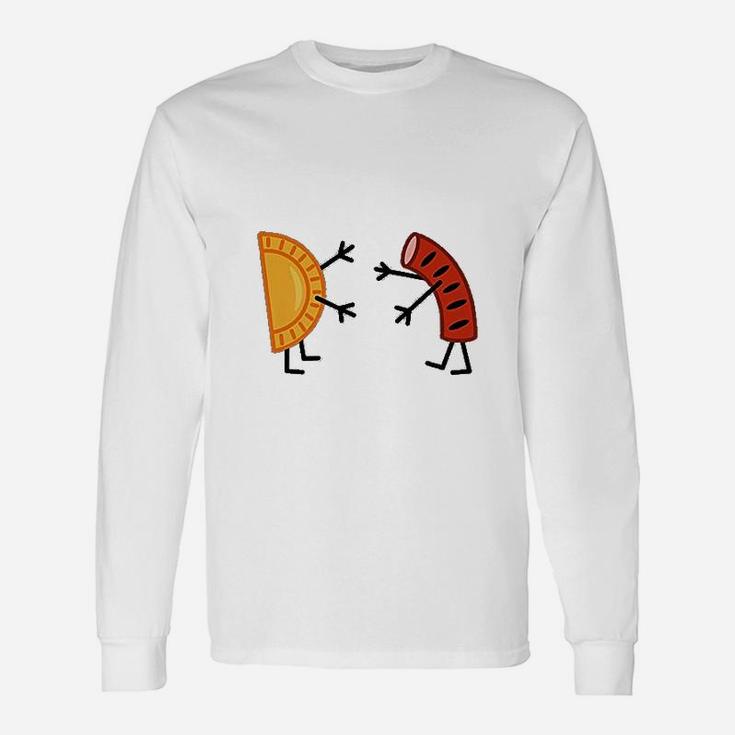 Friendly Food Hug Sausage Lover Valentines Day Long Sleeve T-Shirt