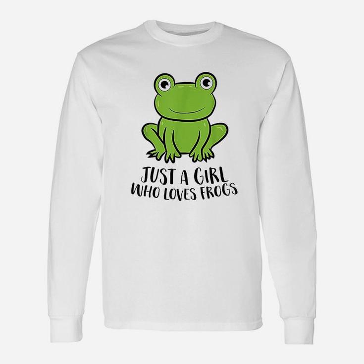Frog Girl I Just Really Like Frogs Frog Lovers Long Sleeve T-Shirt
