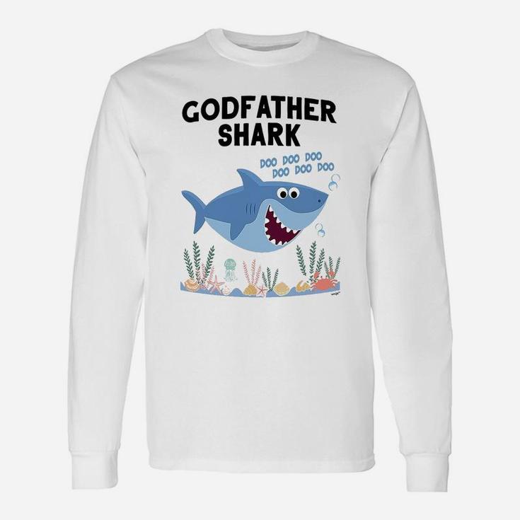 Godfather Shark Cute Art, dad birthday gifts Long Sleeve T-Shirt