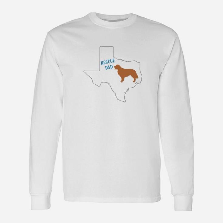 Golden Retriever Breed Rescue Dad Texas Shirt Long Sleeve T-Shirt