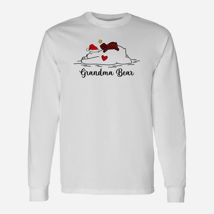 Grandma Bear Christmas White Long Sleeve T-Shirt