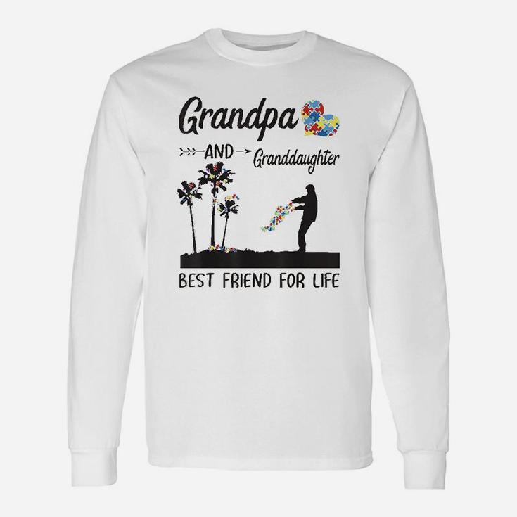 Grandpa And Granddaughter Best Friend For Life Puzzle Awareness Long Sleeve T-Shirt