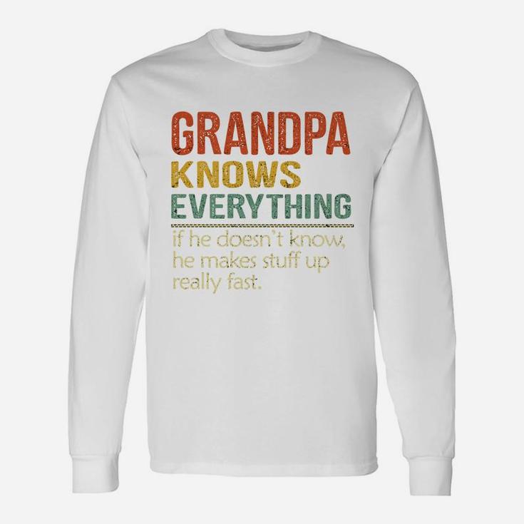 Grandpa Knows Everything Vintage 2020 Long Sleeve T-Shirt