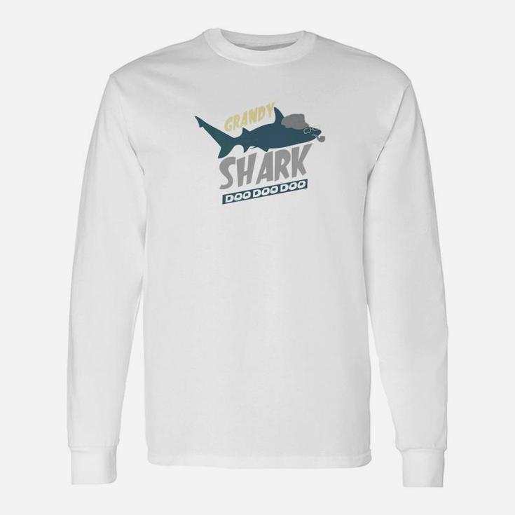 Grandy Shark Doo Doo Grandpa Men Fathers Day Premium Long Sleeve T-Shirt