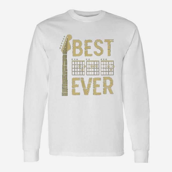 Guitarist Father Best Dad Ever Dad Chord Guitar Long Sleeve T-Shirt