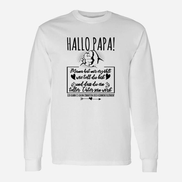 Hallo Papa Langarmshirts, Lustiges Design für Werdende Väter