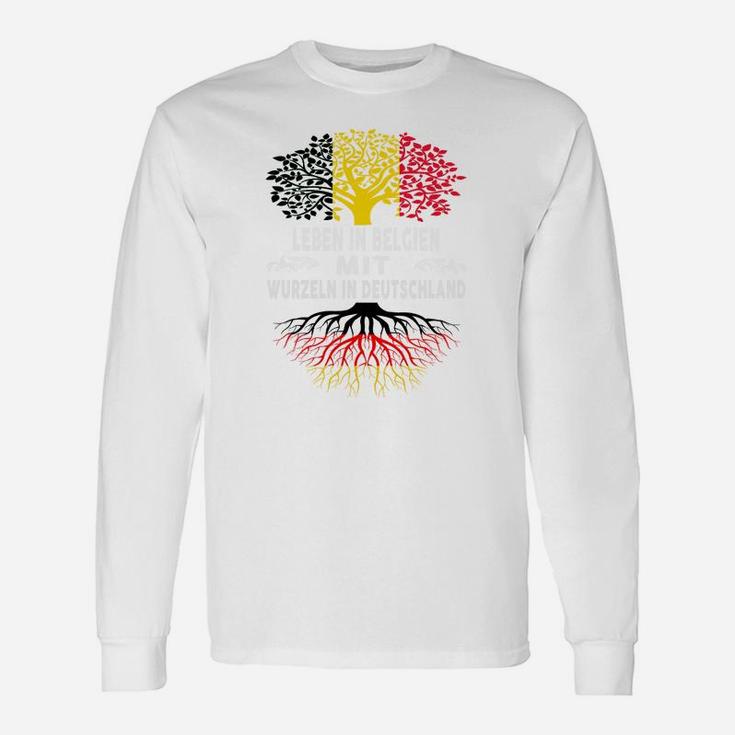 Herren Langarmshirts Deutschlandfarben, Wurzeldesign mit deutschem Text