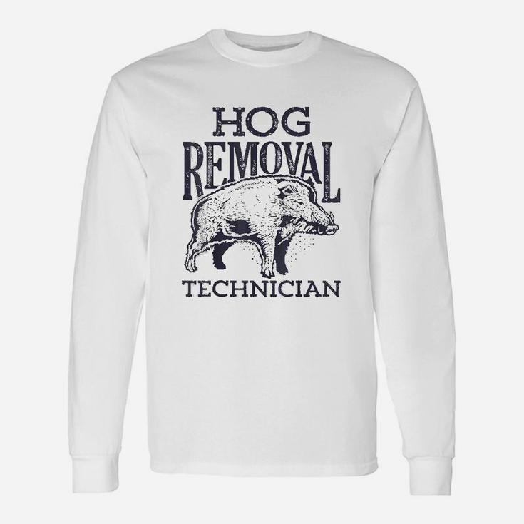 Hog Removal Technician Boar Hunting Vintage Pig Long Sleeve T-Shirt