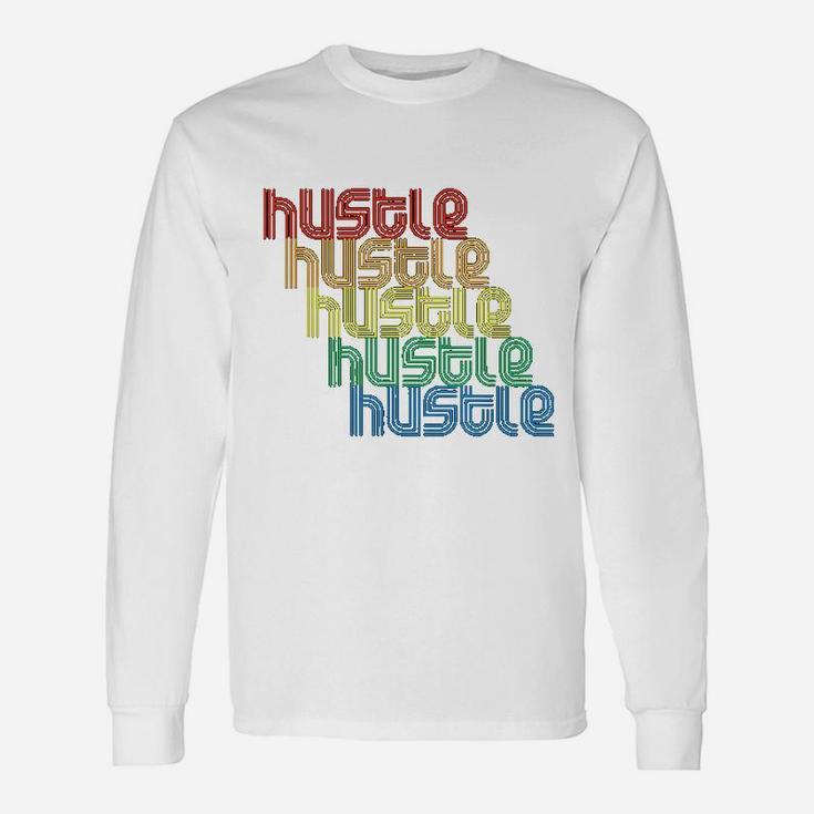 Hustle Repeat Vintage Disco 70s Retro Vintage Funk Long Sleeve T-Shirt