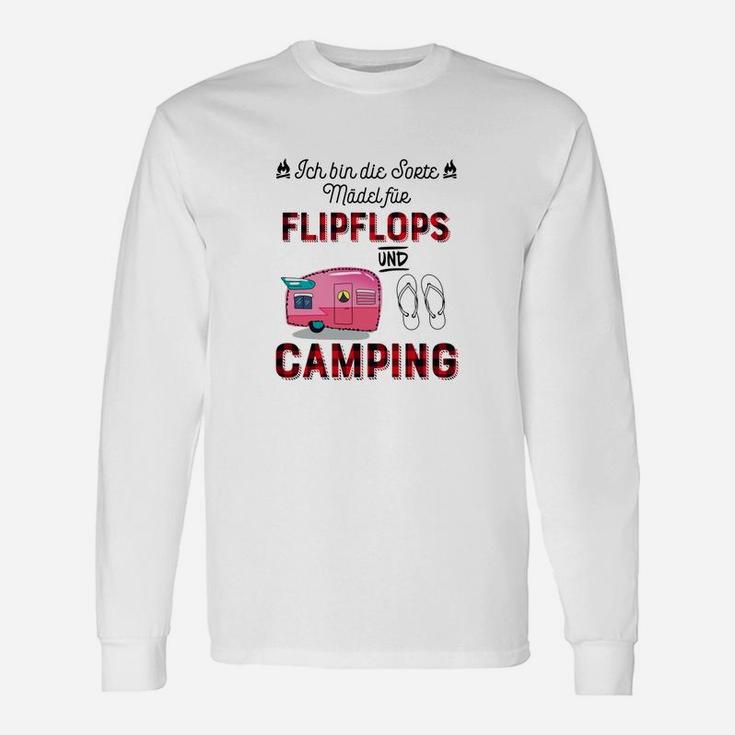 Ich bin die coole Tante Camping & Flipflops Langarmshirts für Sommer