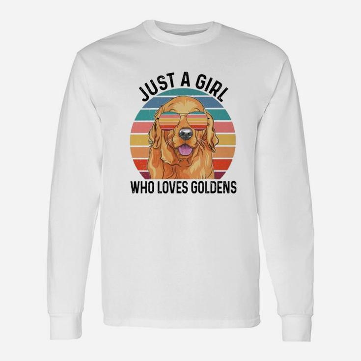 Just A Girl Who Loves Goldens Vintage Long Sleeve T-Shirt