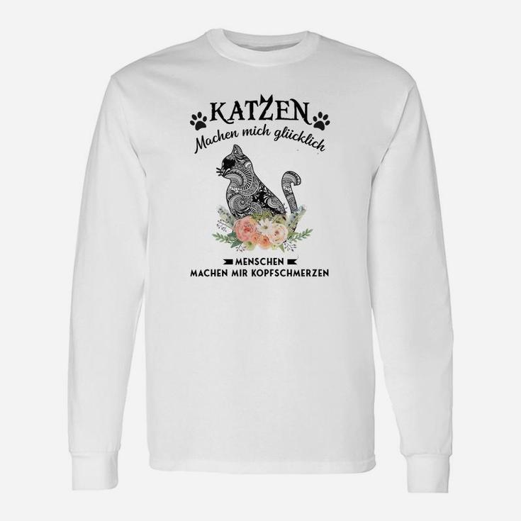 Katzen Machen Mich Glücklich Langarmshirts