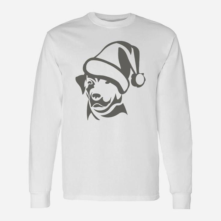 The Labrador Retriever Hat Santa Claus Christmas Shirt Long Sleeve T-Shirt
