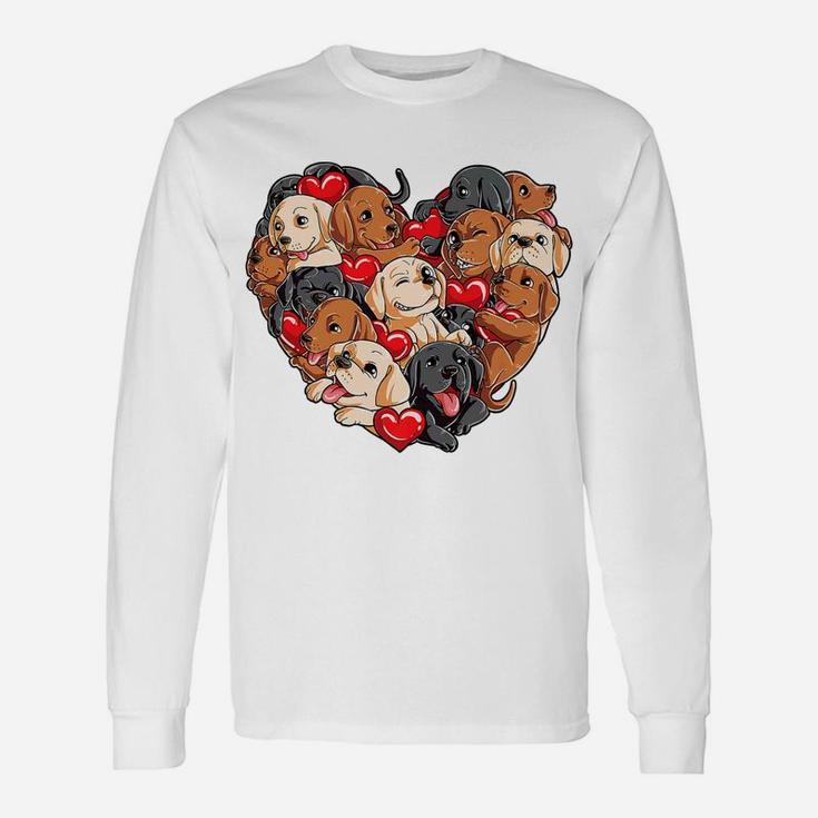 Labrador Valentines Day Dog Lover Heart Boys Love Long Sleeve T-Shirt