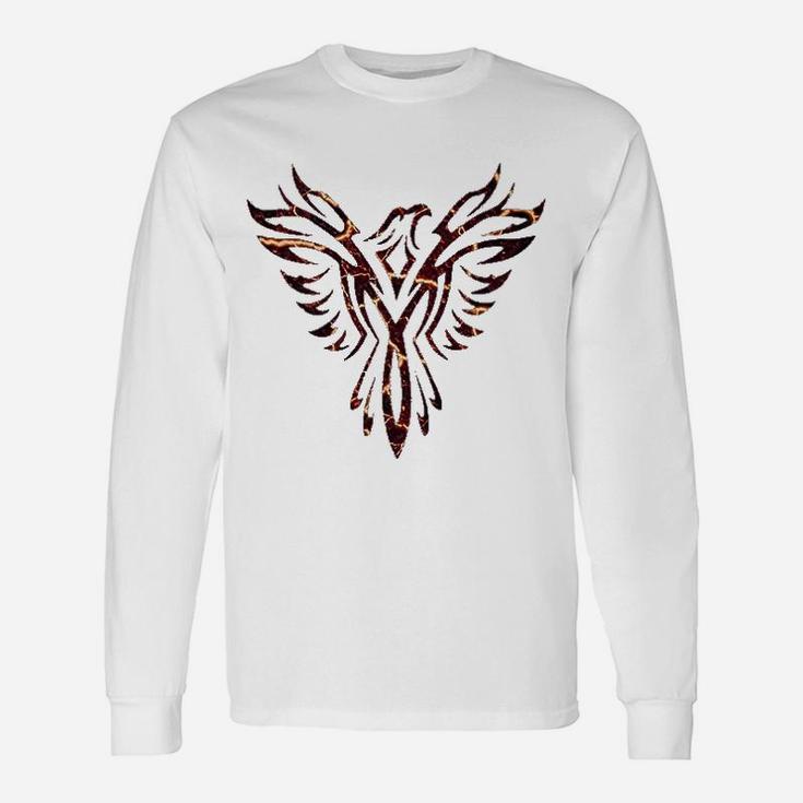 Lava Fire Flames Phoenix Mythical Bird Rising Long Sleeve T-Shirt