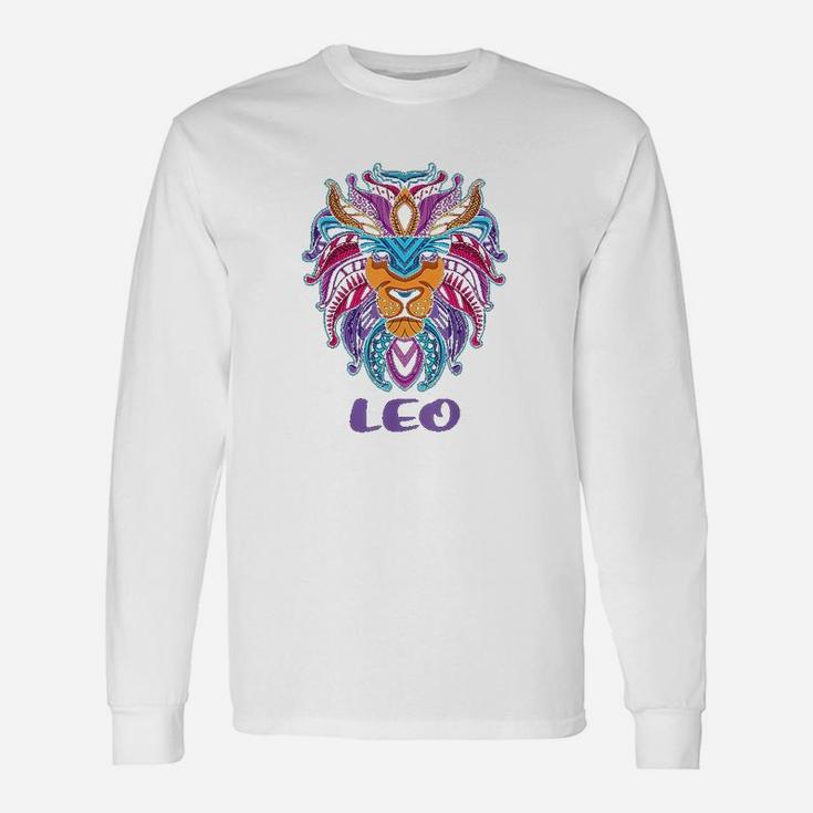 Leo Lion Zodiac Symbol Horoscope Astrology Long Sleeve T-Shirt