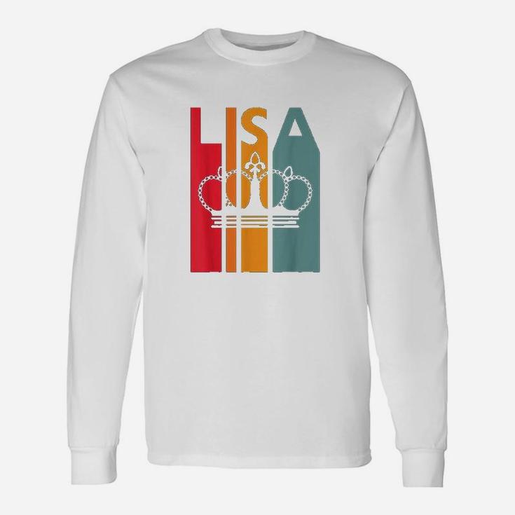 Lisa Idea For Girls Women Retro First Name Vintage Lisa Long Sleeve T-Shirt