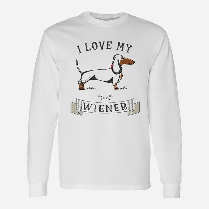 I Love My Dachshund Weiner Dog Dachshund Long Sleeve T-Shirt