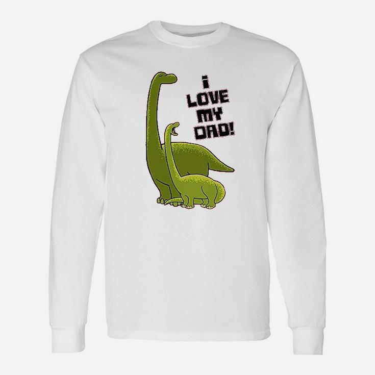 I Love My Dad Dinosaur Long Sleeve T-Shirt