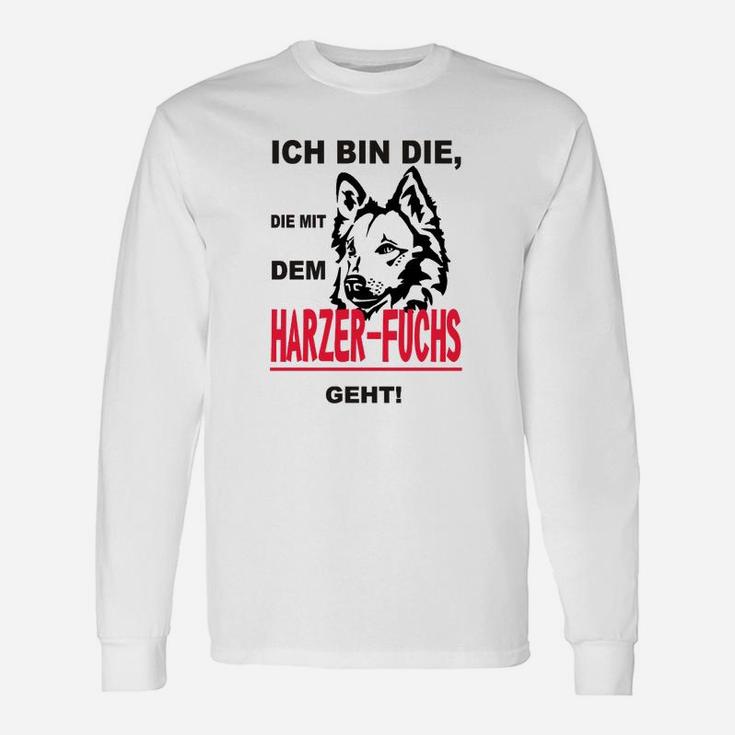 Lustiges Harzer-Fuchs Langarmshirts für Hundeliebhaber, Hunde-Design Tee