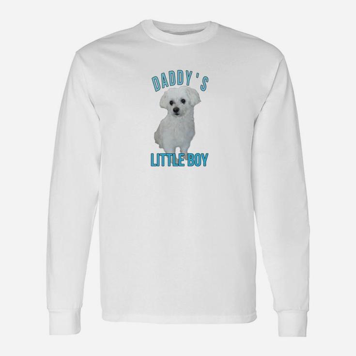 Maltese Dogs Dads Love Dog Picture Fathers Day Long Sleeve T-Shirt