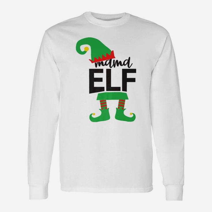 Mama Elf Matching Christmas Long Sleeve T-Shirt