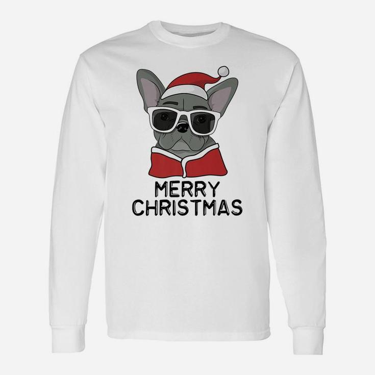 Merry Christmas Santa Dog French Bulldog Lovers Long Sleeve T-Shirt